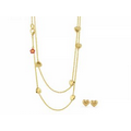 Lauren G. Adams Daisy Love Necklace & Earring Set (Gold)
